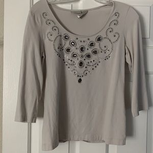 Chico’s jeweled top size 1